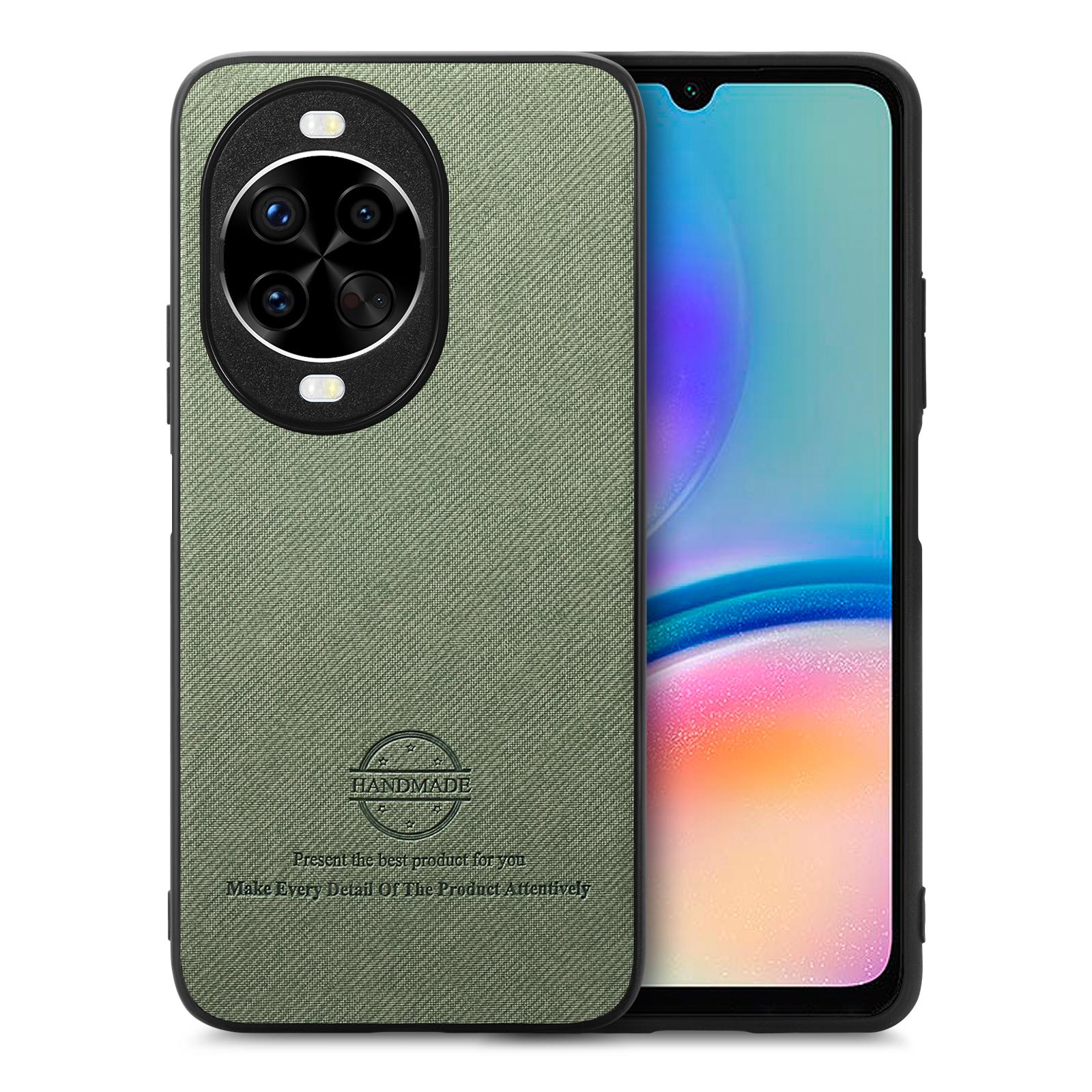 

For Huawei nova 14 Pro 5G Leather Phone Back Cover with Cloth Texture B