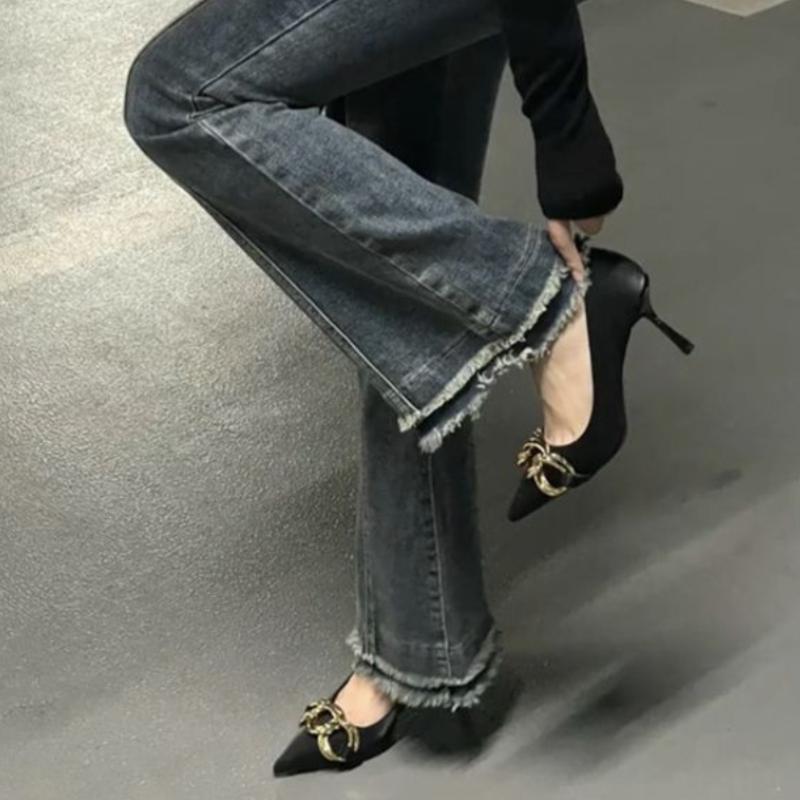 High Heels Women's Shoes Spring and Autumn Stilito Pointed Toe Ladies Pumps Korean Style Quick Delivery Elegant Dress Footwear