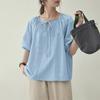 ZANZEA Women Summer Round Neck Half Sleeve Loose Casual Blouse