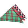 Dogs Checkered Scarf Pet Plaids Neckerchief Holiday Bandana Party Accessories