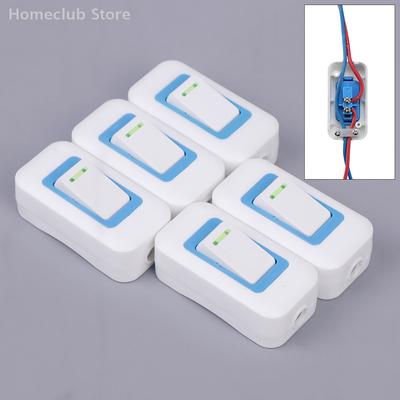 1/5PCS Small Rocker Button Wiring Switch White Hand Pinch Bedside Small Appliance Push Button Boat Shape Switch