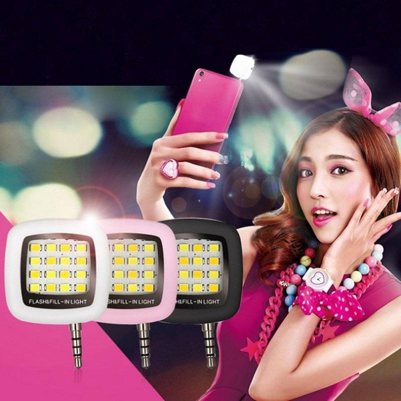 Buy Mini 16 LED Selfie Flash Light For iPhone Smartphone Camera Support