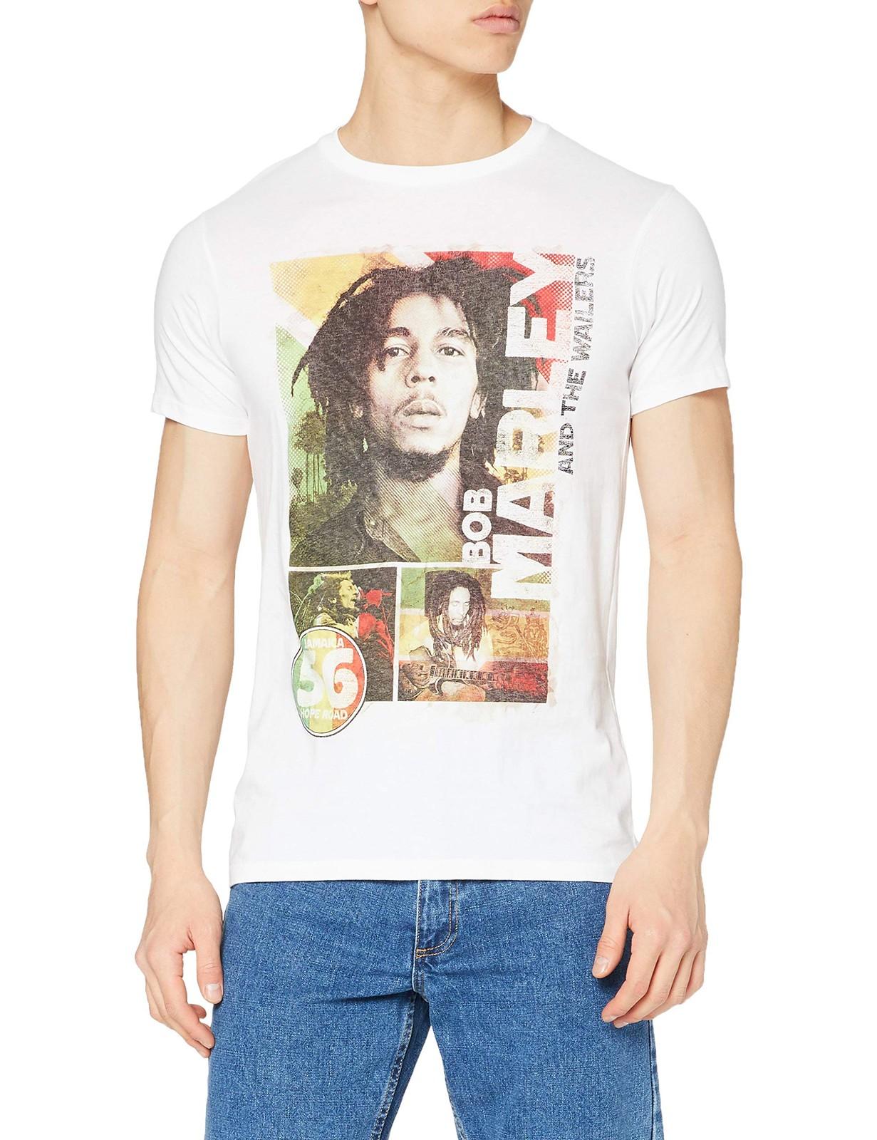 Bob Marley Men s T-Shirt XL White S