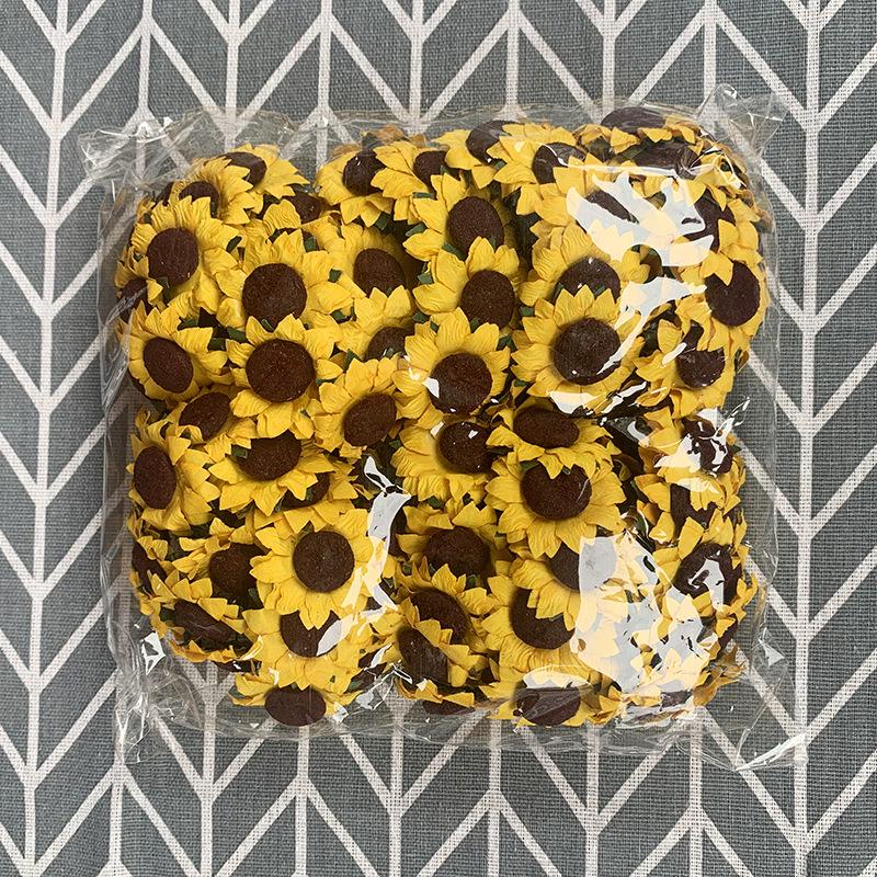 Sunflower Paper Flower DIY Wedding Candy Box Accessories Gift Packaging Decoration - Small Sunflower Flowers