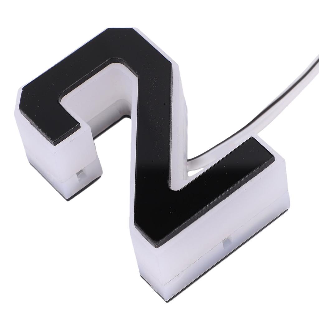 LED House Number Outside Outdoor Water Proof Modern Lighted Plug In Type Address Sign for Residences Stores Black