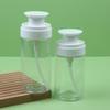 150/200/300ml Transparent Flat Shoulder Press Lotion Bottle Empty Essence Water Facial Cleanser Dispenser Cosmetic Containers