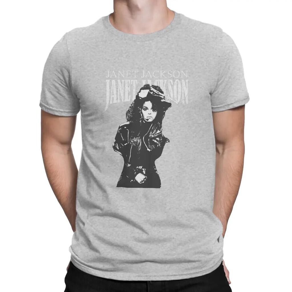 Unisex's Singers And Actors In The American Pop Music Industry T Shirt Janet Jackson Czysta bawełna Ubrania Nowość Krótki rękaw