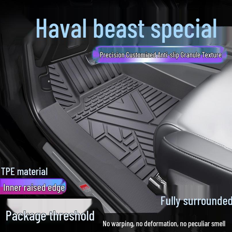 Haval Shenshou TPE Waterproof Full Coverage Car Floor Mats with Door Sill Protection Single Upgrade TPE Mats
