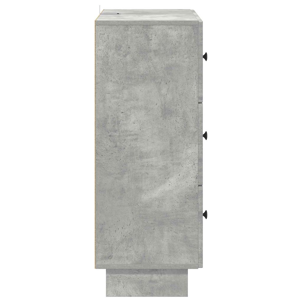 Drawer Cabinet Concrete Grey 66 x 34.5 x 90 cm Particleboard