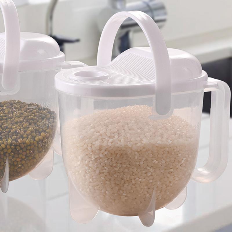 Scour Type Rice Washing Drain Basket Free Hand BPA Free Colander for Kitchen Camping Vegetable Fruit Rinsing