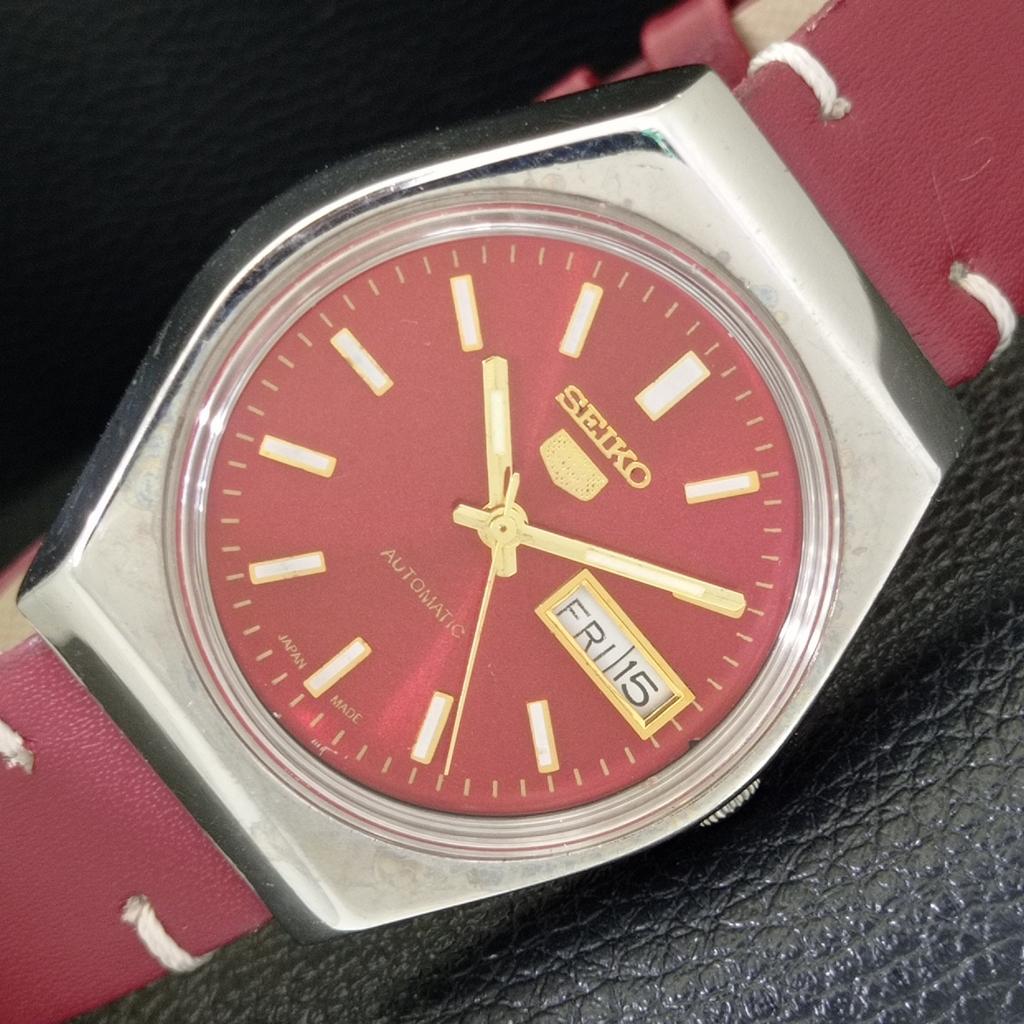 

АВТОМАТИЧЕСКИЕ ВИНТАЖНЫЕ ЧАСЫ SEIKO 5 ЯПОНИЯ 6309A МУЖСКИЕ С КРАСНЫМ ЦИФЕРБЛАТОМ a701357-5 R206a-a701357