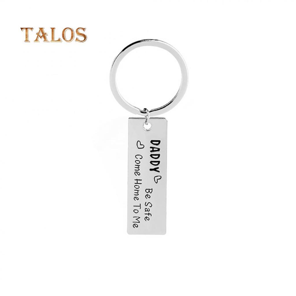 Trucker Dad Gift Drive Safe Keychain Carving Letter Tag Pendant Men Key Ring Suspension Trinket