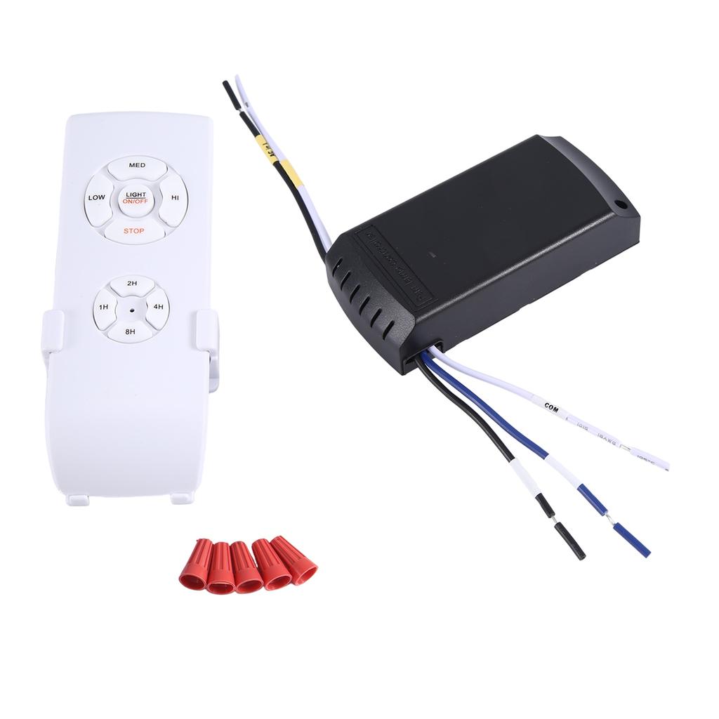 DSAO Universal Ceiling Fan Lamp Remote Control Kit AC 110V Timing Setting Switch Adjuste Wind Speed Transmitter Receiver