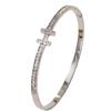 Damen Farbechtes H-förmiges Titanstahl Diamant Armband - Vielseitiger Leichter Luxus