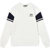 2023 Winter New Knit Pullover Casual Trend Spliced Round Neck American Sweatshirt Men Sweatshirt Ceramic-White F11M349203F-IV