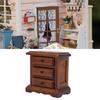 1:12 Scale   Night Stand Birch Wood 3 Drawers    Ature   Bedside Table for Home Decor