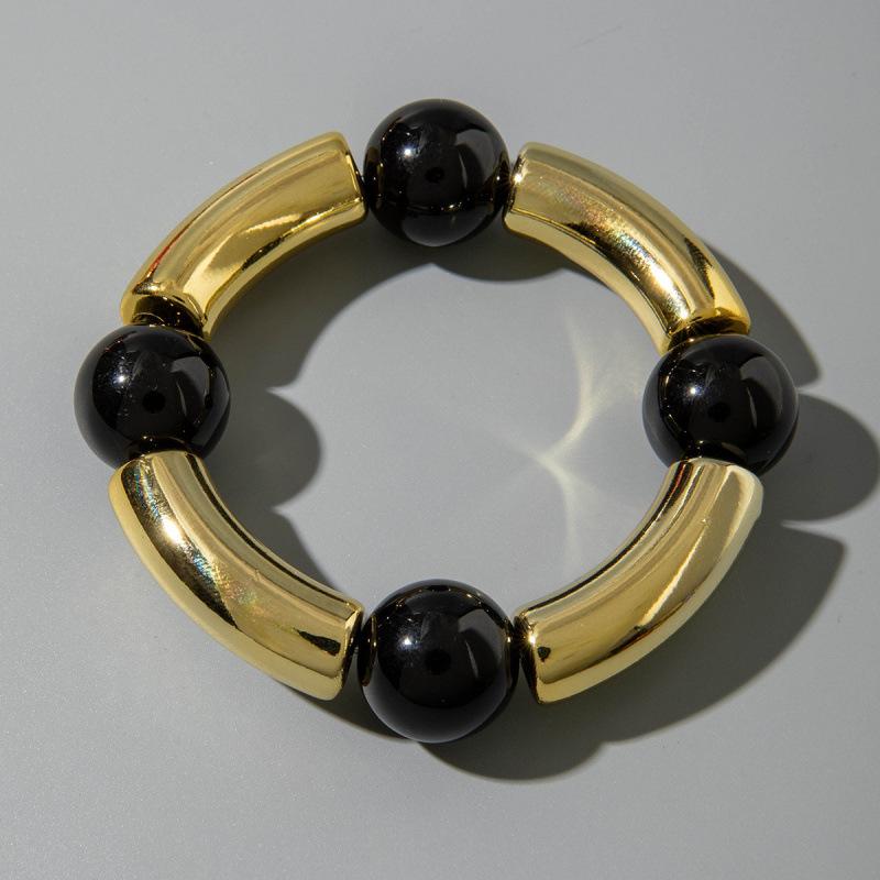 Simple Color Series Acrylic Bracelet, Geometric CCB Bracelet for Women
