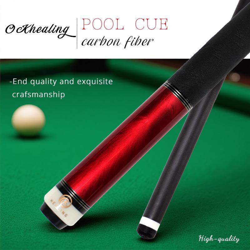 OKHEALING Karbonfaser Billard Queue Billard Queue Stöcke 11,8 mm Spitze Radial Pin Verbindung 147 cm / 58 Zoll Länge 19 oz Gewicht