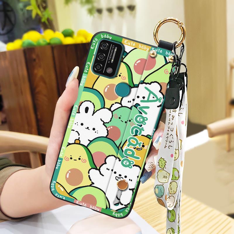 Durable Cute Phone Case For UMIDIGI A9 Back Cover Wristband Anti-knock Fashion Design Anti-dust Phone Holder Ring