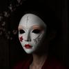 Full Face Hanfu Cosplay Mask Flower Japanese Mask Toy Performance Cosplay Geisha Mask  Gift