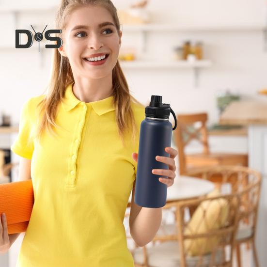 Stainless Steel Vacuum Cup 40oz Insulated Water Bottle Leak Proof Wide Mouth Thermal Flask Keep Cold Hot Beverage Tea Coffee Cup for Outdoor Sports