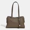 First Layer Cowhide Victoria Bowling Pillow Bag Genuine Leather Portable Tote Bag Fashionable High-end Shoulder Messenger Bag