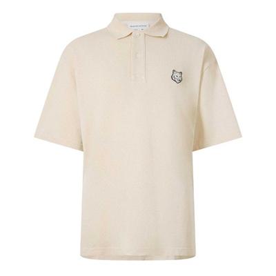 Maison Kitsuné Mens Fox Oversized Short-Sleeved Polo Shirt