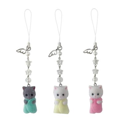 Pendentif Charm Animal Unique Porte-clés en Peluche Porte-clés Cartoon Accessoire de Mode Pendentif de Sac pour Décoration Maison Voiture Bureau