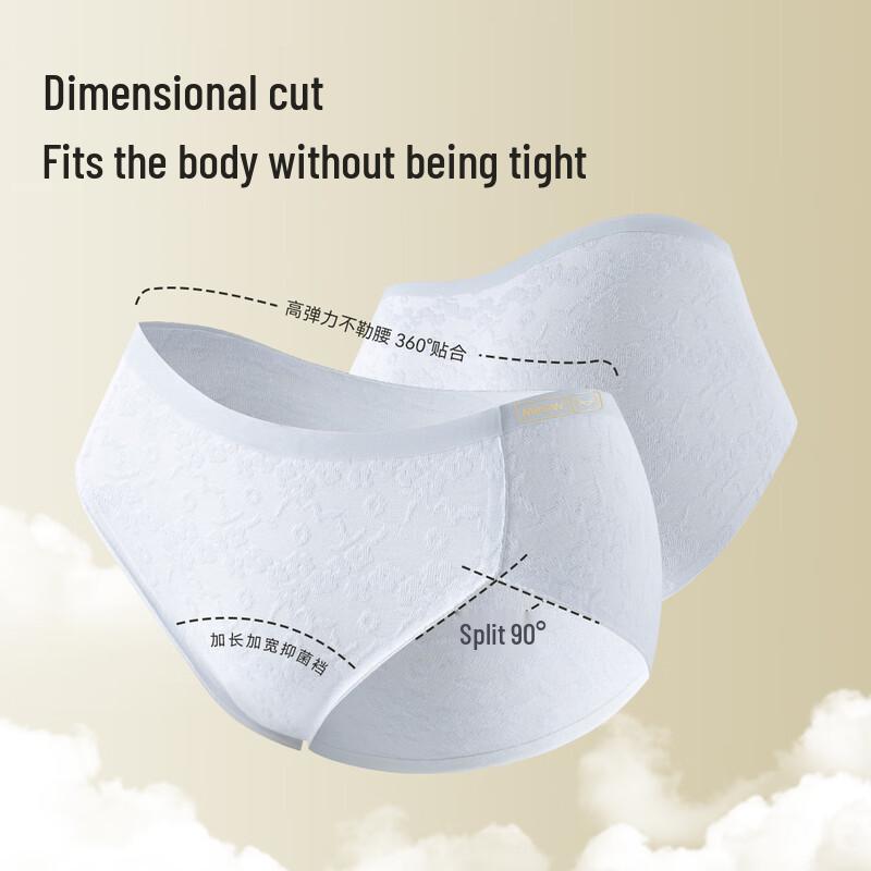 Miiow Women's 10A Antibacterial 100% Cotton High-Cut Briefs