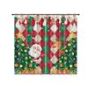 Set Of 2 Cartoon Santa Claus Reindeer Print Curtain Insulation Living Room Holiday Decoration Multiple Sizes Blackout Polyester Ideal For