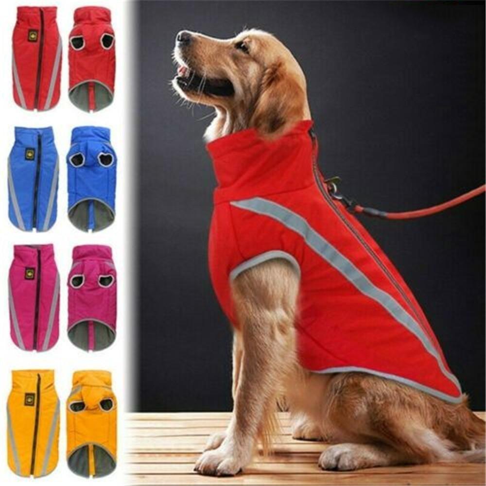 Soft Thickened Clothes Reflective Pet  Coat Waterproof Puppy Wadded Jacket Dog Jackets