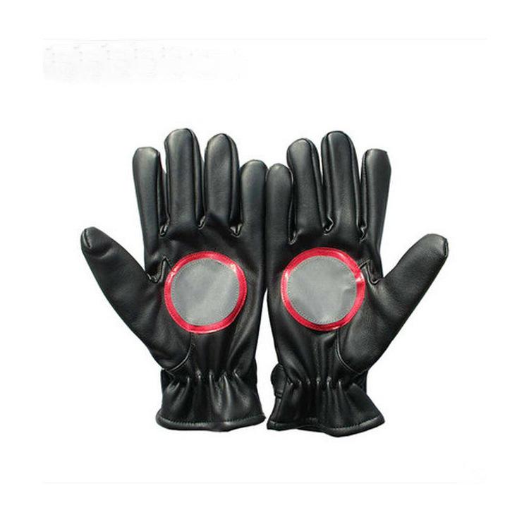 Summer Breathable Nighttime Reflective PU Leather Warm Protective Gloves One Size