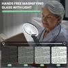 Rechargeable Magnifying Glass with Long 8 Hour Battery 12X Lens LED Lighting Design for Extended Reading and Craft Use