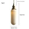 Nordic Inspired Japanese Brass & Pleated Ceramic Pendant Lamp for Restaurant, Bedroom or Dining Table