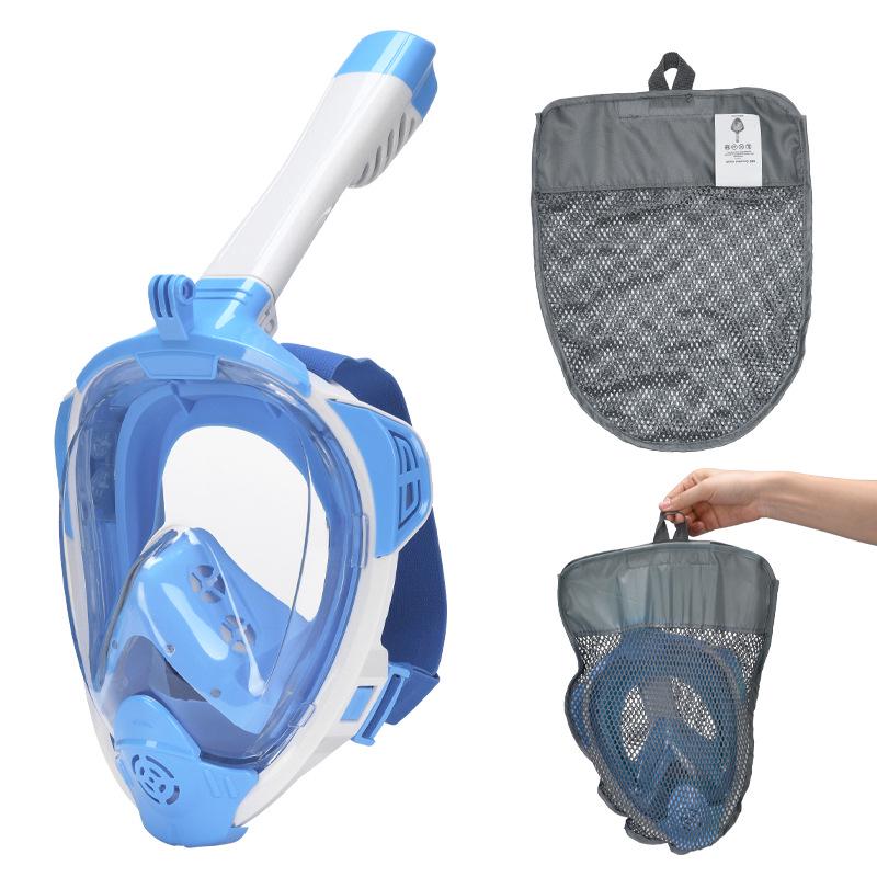 Silicone Diving and Snorkeling Set with GoPro-Compatible Swim Goggles