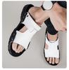 Men's Large Genuine Leather Non-Slip Beach Shoes & Two-Way Slippers (Sizes 50-52)