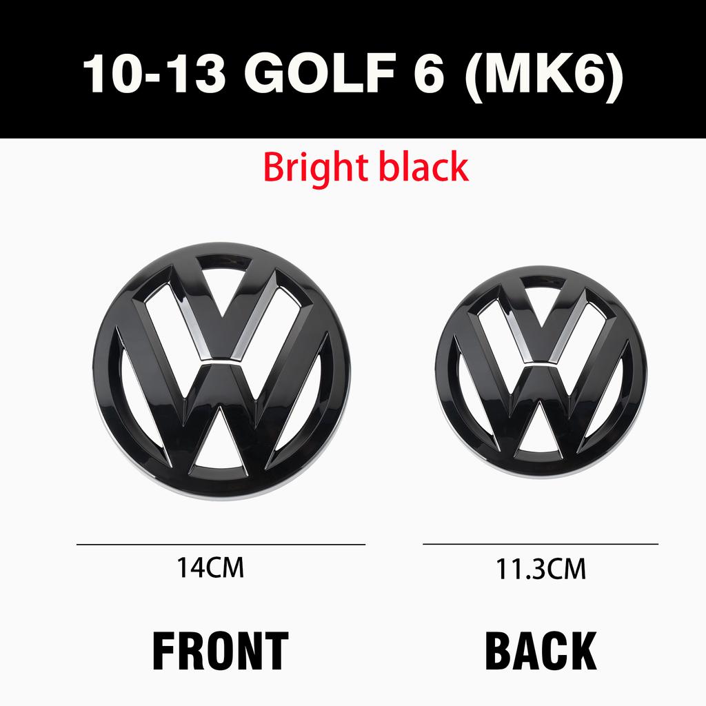 1set Black Hollow out style Car Front Grill Badge Emblem SS15 Stickers Car Logo Accessories For VW Golf 4 5 8(MK8) 7(MK7) sportvan