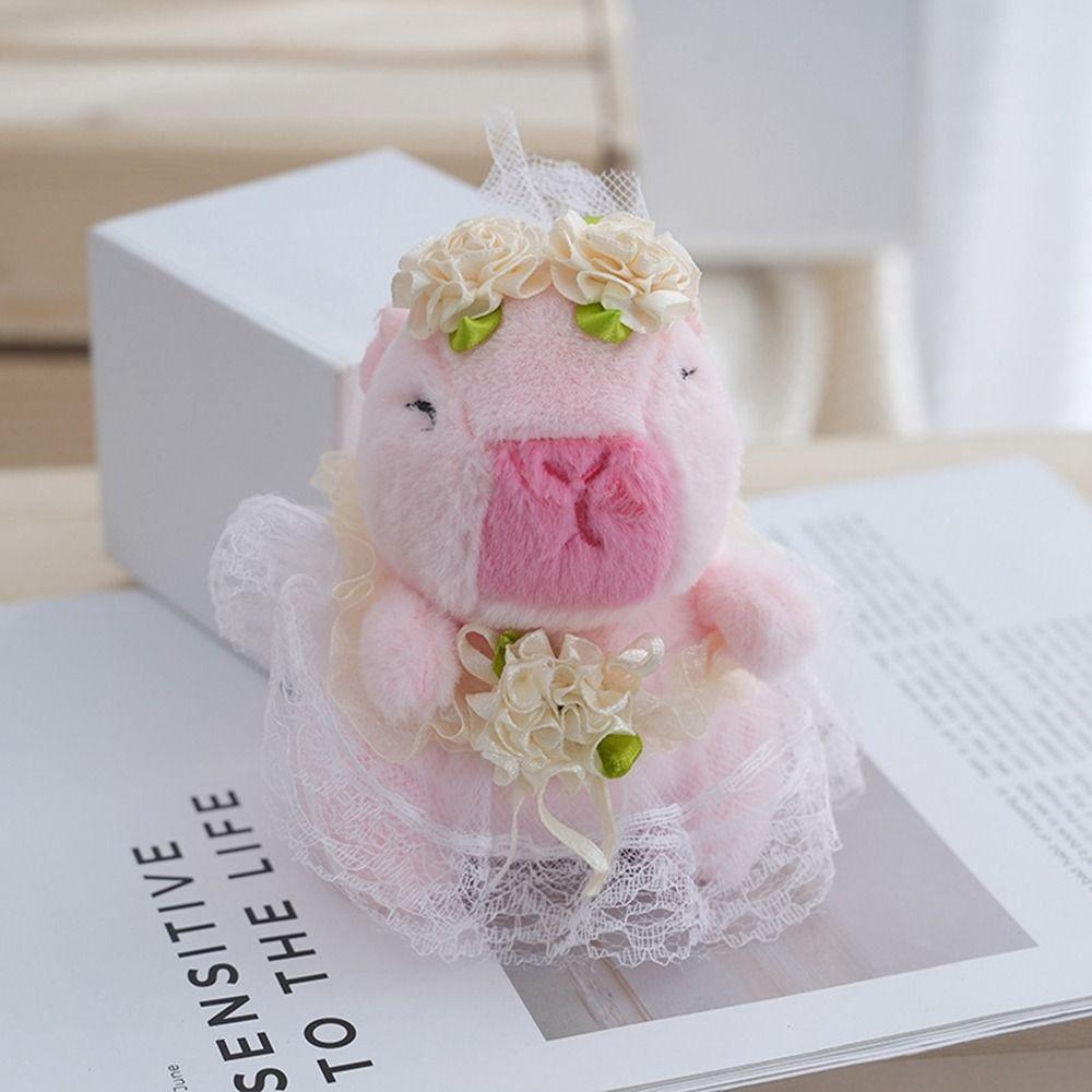 

Bag Hanging Cartoon Couple Pendant Cartoon Doll Capybara Keyring Plush Capybara Keychain Students brown-1 Pair