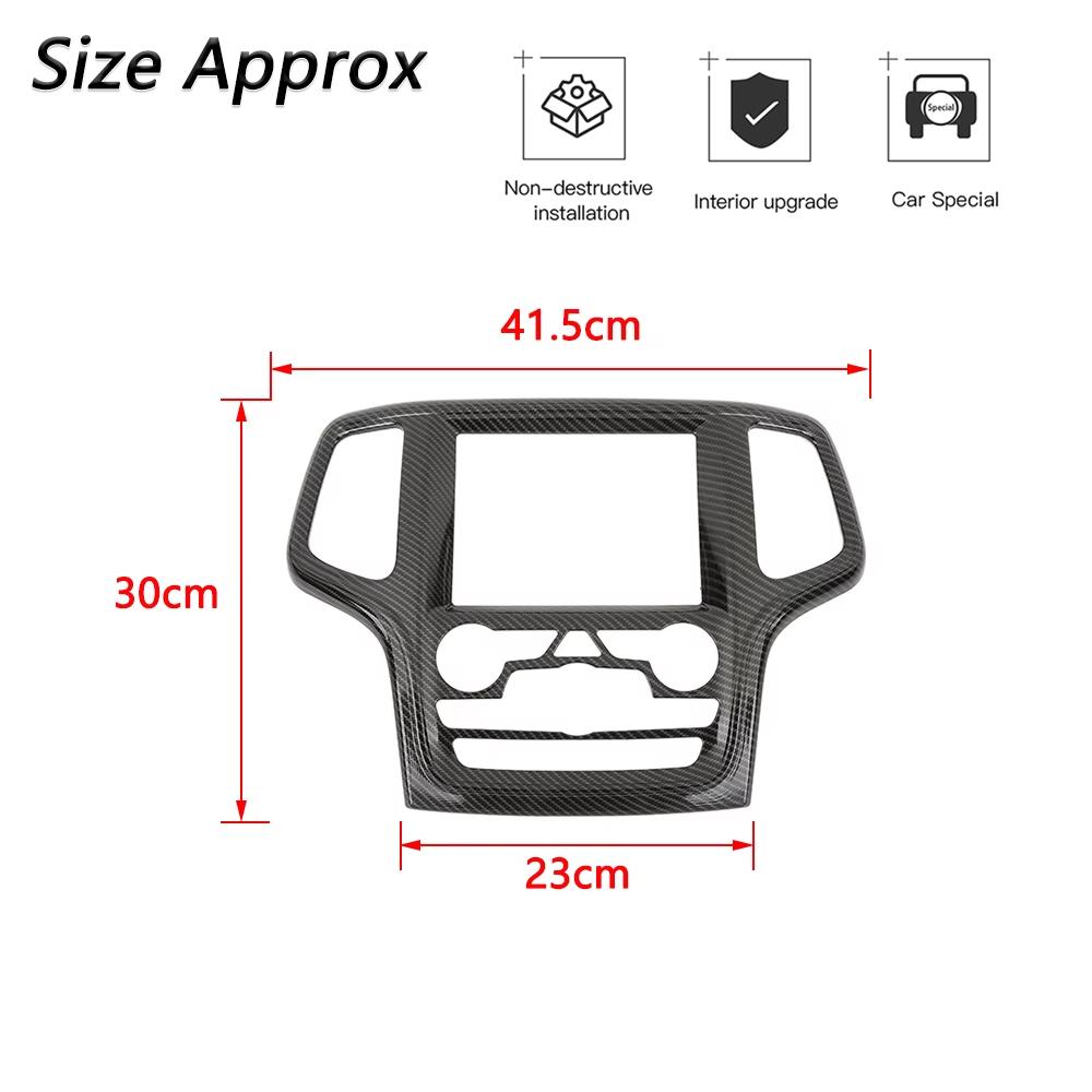 Center Console Navigation Panel Decoration Cover Trim for Jeep Grand Cherokee 2014 2015-2018 Carbon Fiber Interior Accessories