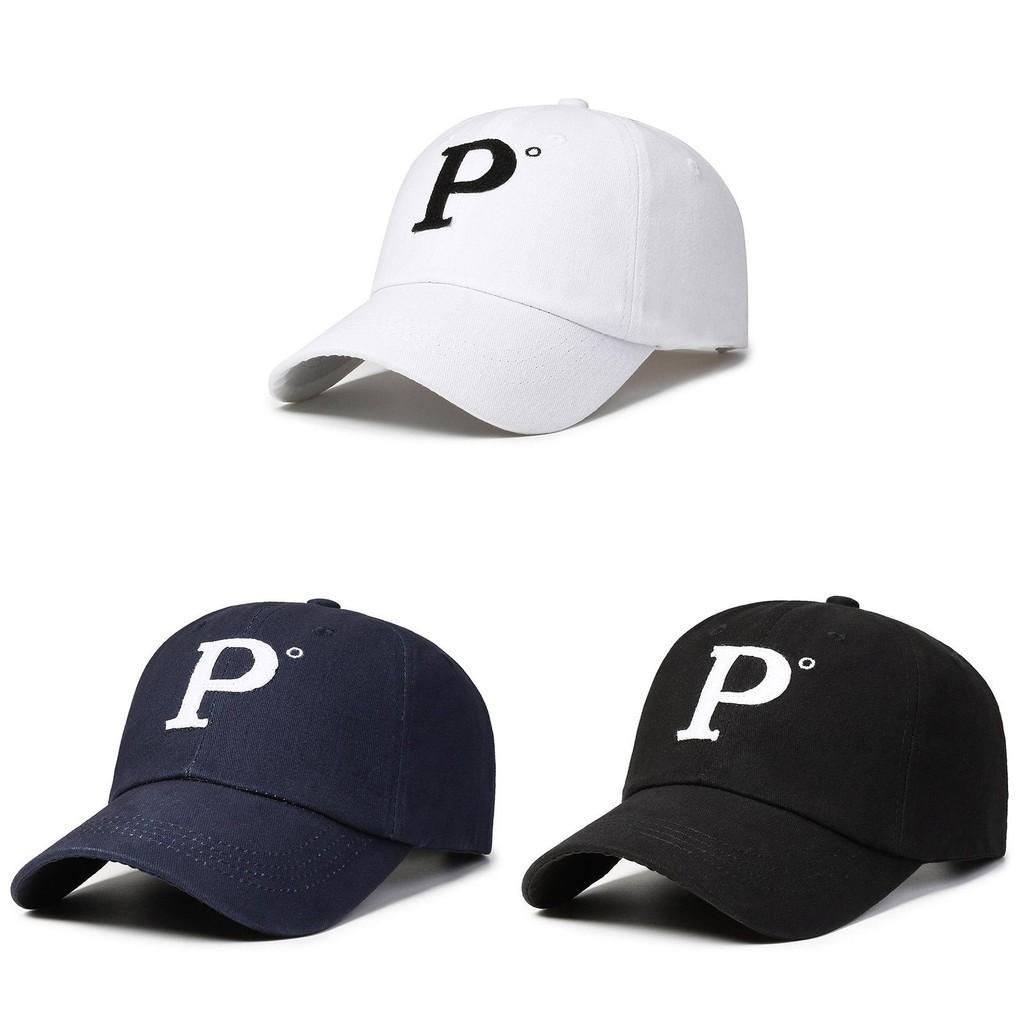 Embroidery Letter P Baseball Cap Adjustable Sun Protection Gifts Breathable