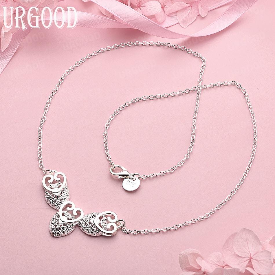 

Свадебные украшения из стерлингового серебра 925 пробы с подвесками-ожерельями 45cm