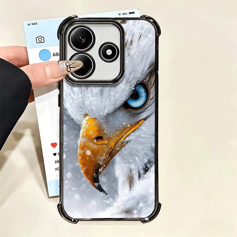 Bald Eagle Cool Plating Phone Case For Xiaomi Poco X5 X6 X7 X8 Pro Max F8 Ultra F7 M8 M7 M5S Redmi 15C 15 14C 13C 13 X3 12C F6