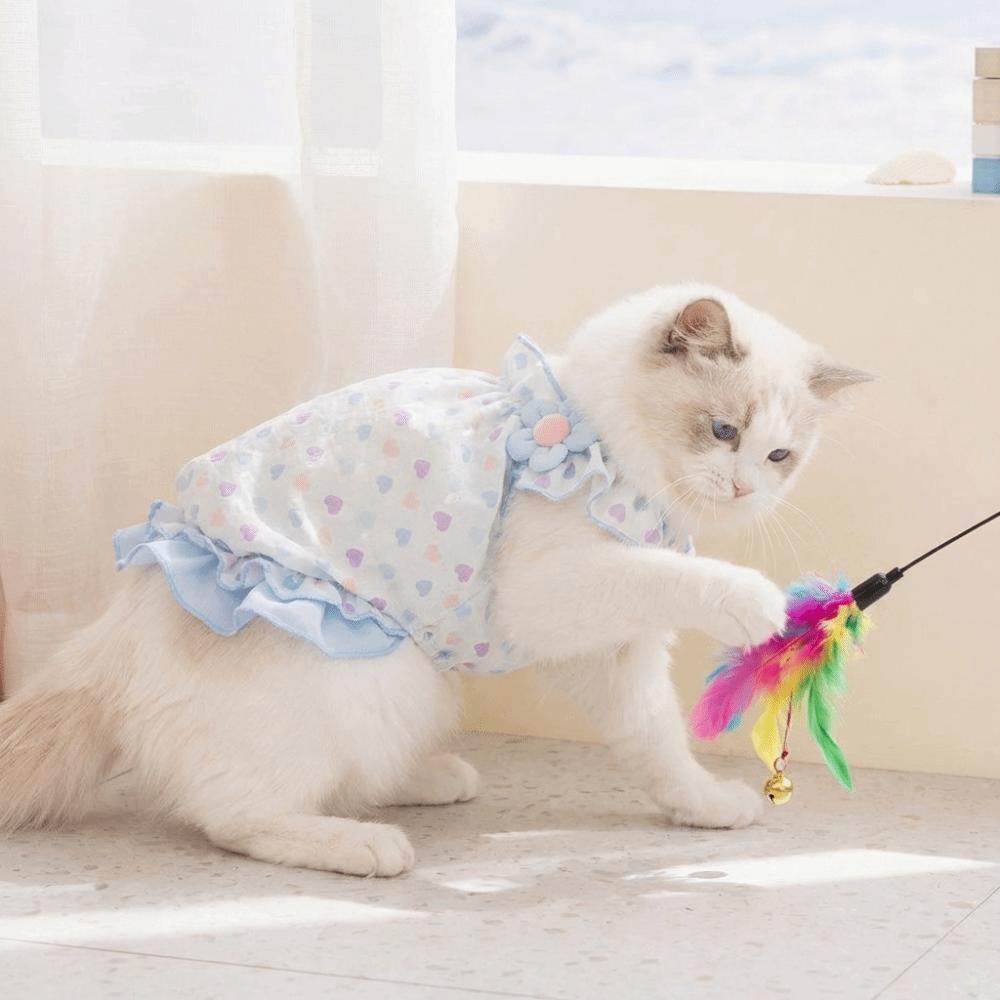 Comfortable Dog Princess Dress 3D Floral Dog Vest Cute Puppy Summer Dress  Outdoor Activities