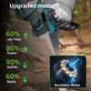 12 Inch Brushless Electric Chainsaw LED Display Cordless Wood Cutting Machine Garden Portable Logging Saw