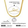 Classic Oval Zircon Pendant Necklace for Women 18K Gold PVD Plated Stainless Steel Snake Chain Necklace Fashion Jewelry