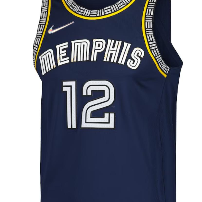 Nike Ja Morant Memphis Grizzlies Size 12 Basketball Jersey Unisex Marine Blue DB3676-419