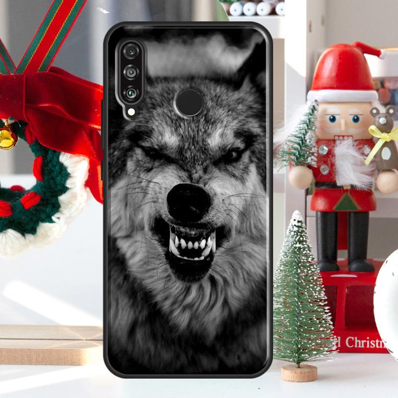 Étui Animal Loup Hurlant Pour Huawei Nova 12i 11i 8i 12s Y73 Y72 Y61 Y91 Y90 Y70 Y60 9 10 SE P60 Pro P30 P40 Lite