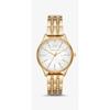 Lexington Gold-Tone Watch and Logo Heart Bracelet Set MK4492