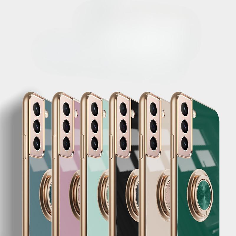 Samsung S25 Ultra Handyhülle Ring Schnalle Halterung Geeignet für S24Plus Auto Magnetische Saugkraft A56 Galvanisierungs-Schutzhülle