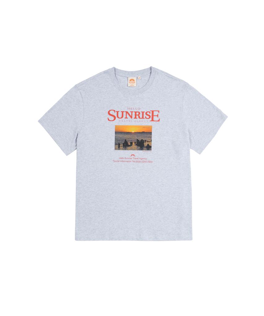 HELLO SUNRISE Hs Travel Photo Tee_3% Melange Gray